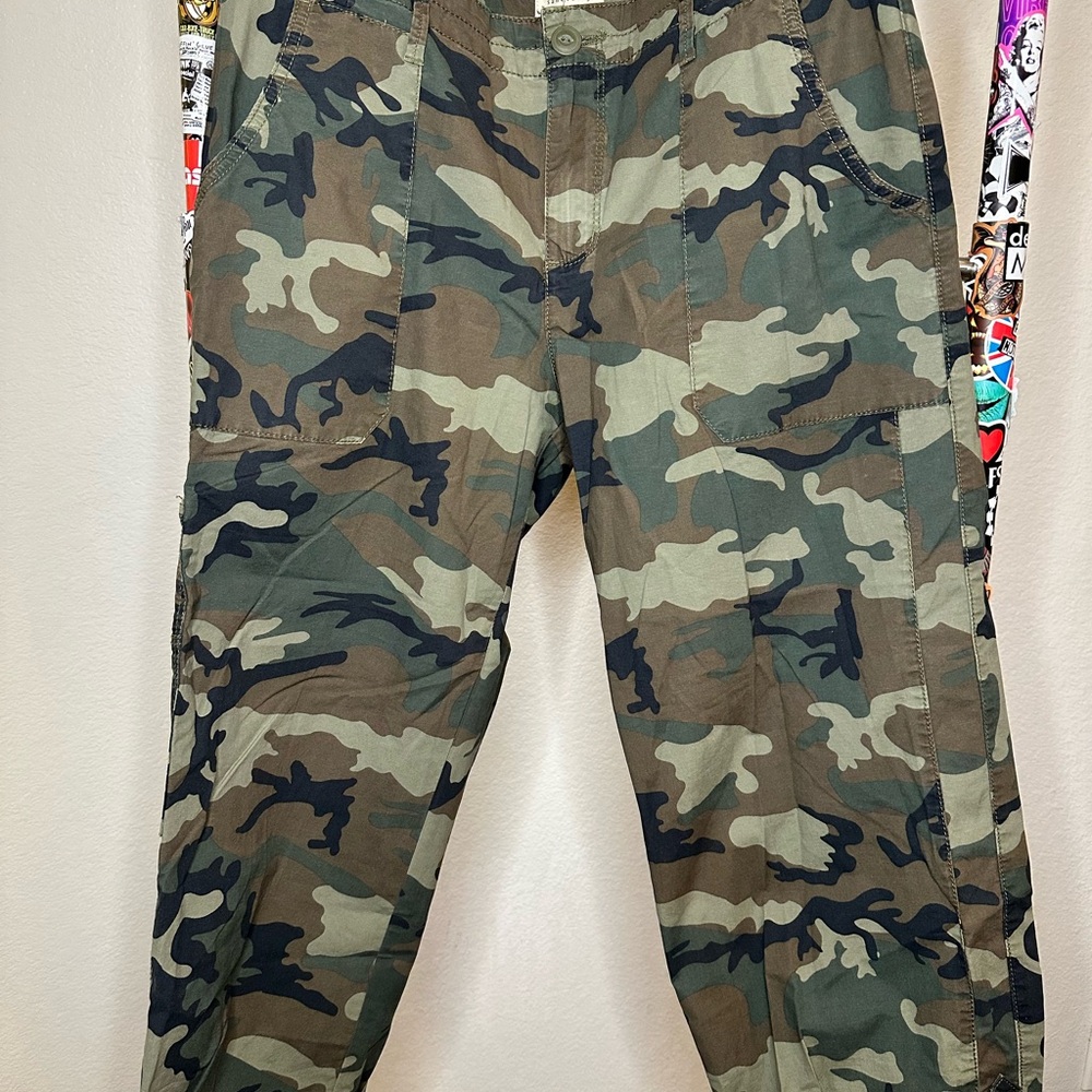 Sanctuary Green and Brown Ankle Cropped Pants